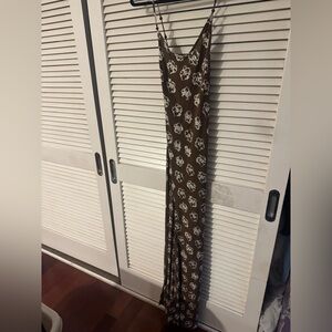 Benoa Swim Brown Floral Maxi Dress